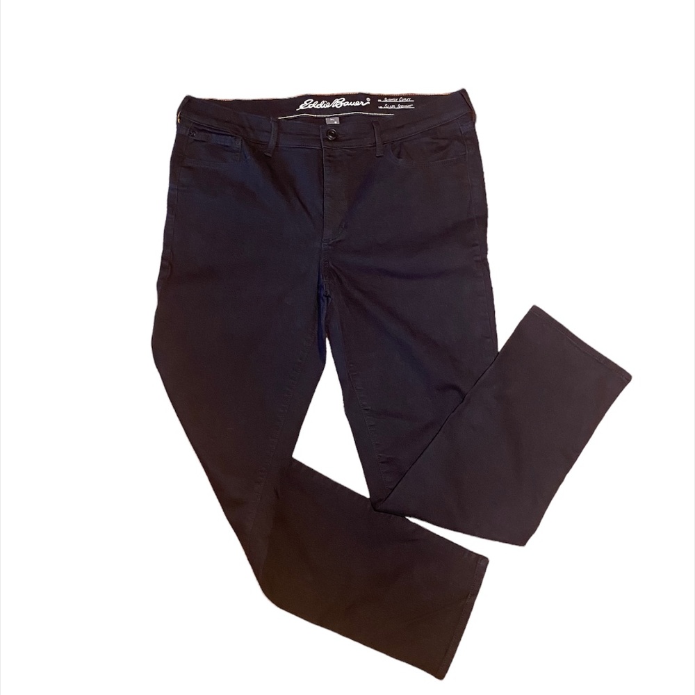 Eddie Bauer | Elysian Slim Straight Jeans - Slightly Curvy | Black | Size 14